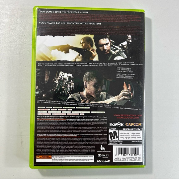 Resident Evil 5 Microsoft Xbox 360 Complete CIB Very Good Condition - Picture 8 of 9